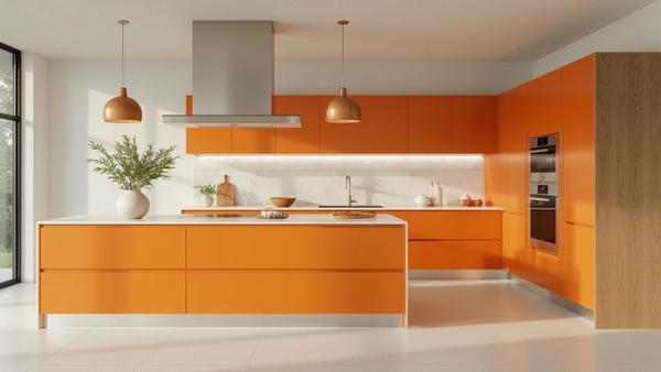 30 Best Modern Orange Kitchen Ideas - From Bold Cabinets to Subtle Accents